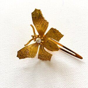 Vintage 1960s Butterfly Hair Clip